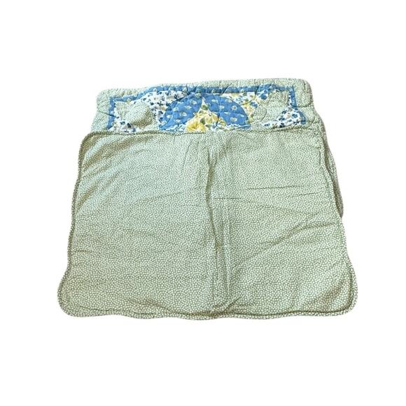 Laura Ashley Cottage Floral Quilted Pillow Sham Set Green Blue Yellow 20x26 - Picture 6 of 8